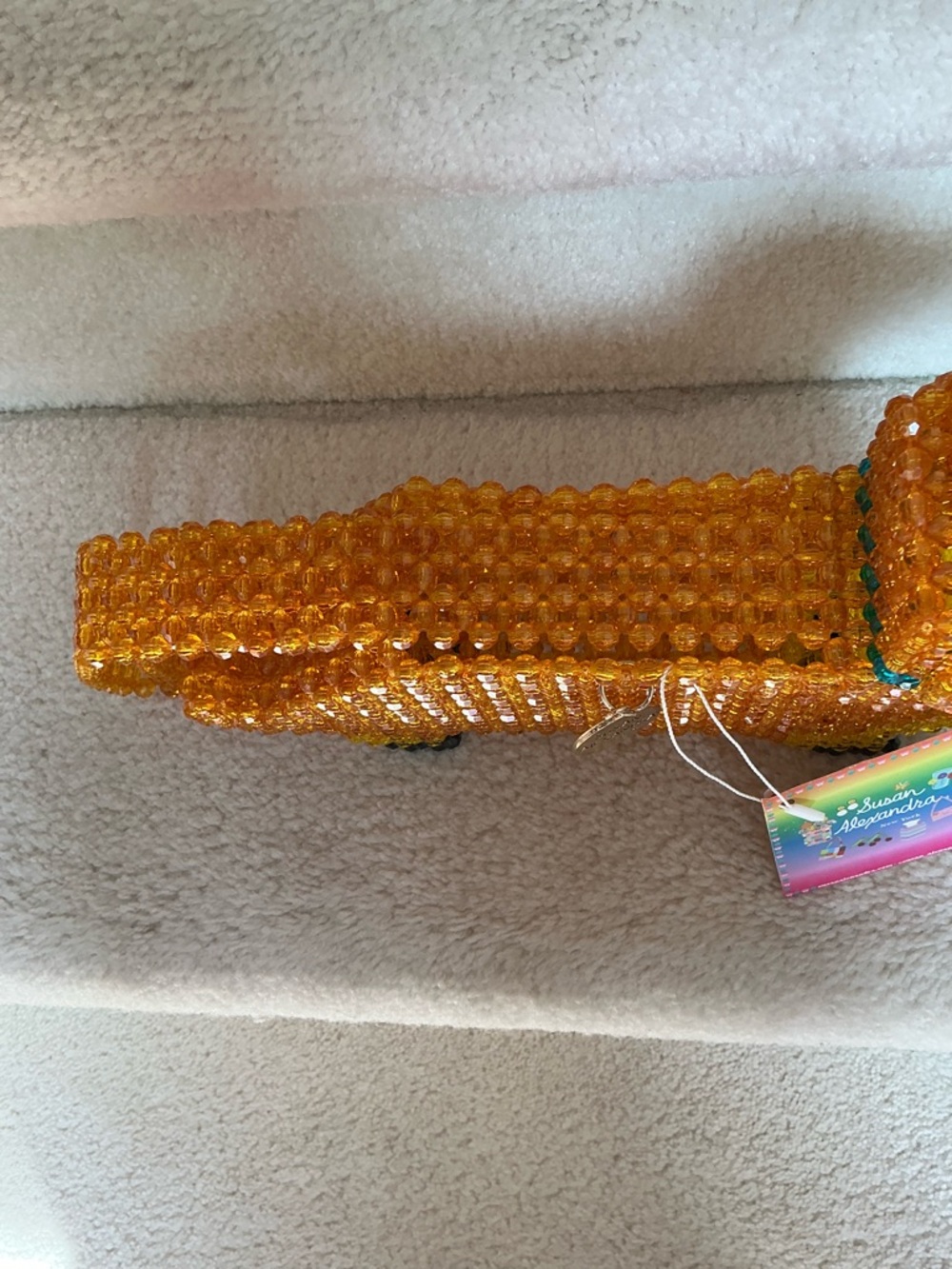 ADORABLE NWT SUSAN ALEXANDRA WEENY DACHSHUND BEADED CROSSBODY BAG - Picture 3 of 16